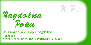 magdolna popu business card